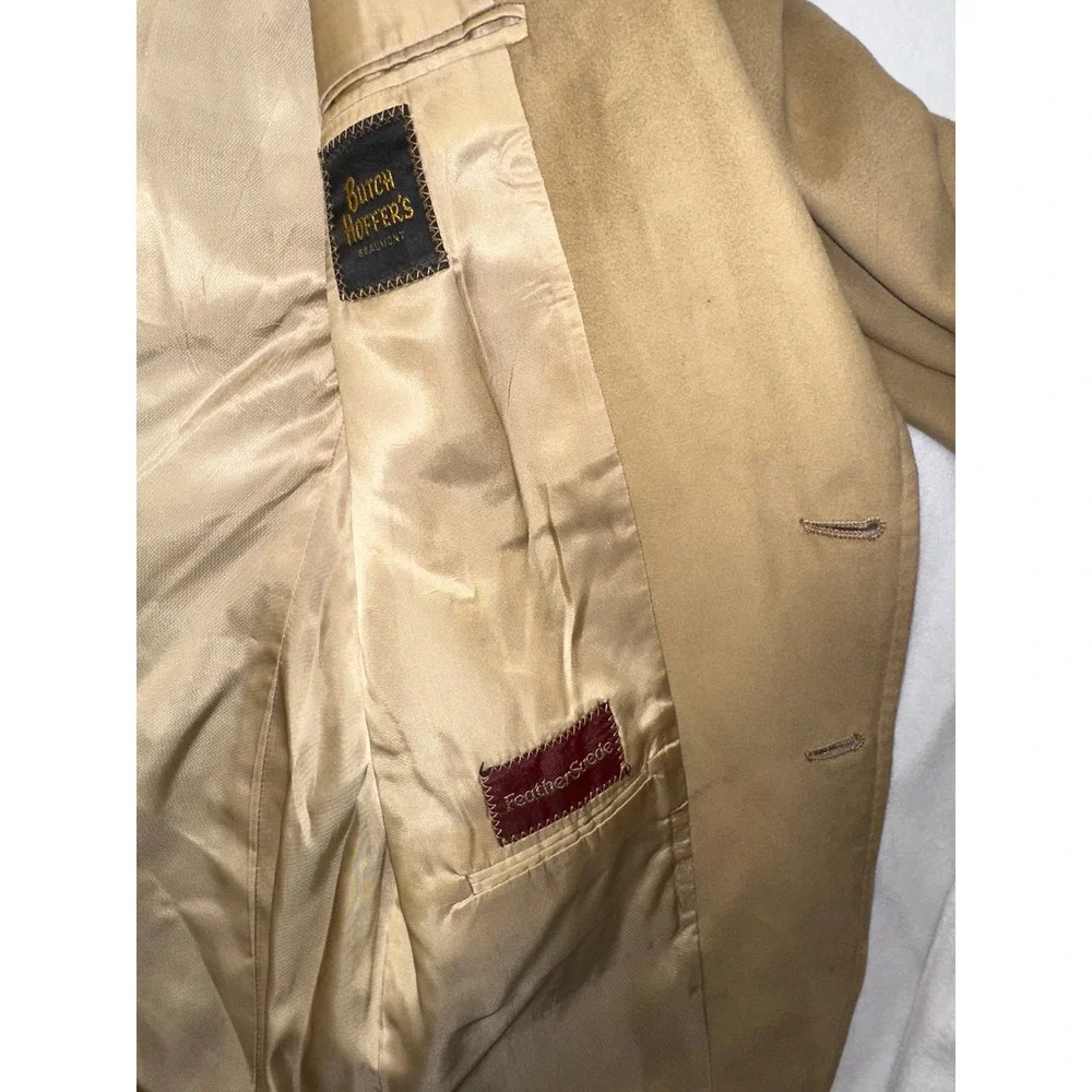 Chaps Ralph Lauren Mens FeatherSuede Blazer Camel Tan Sport Coat Vintage 40R‎